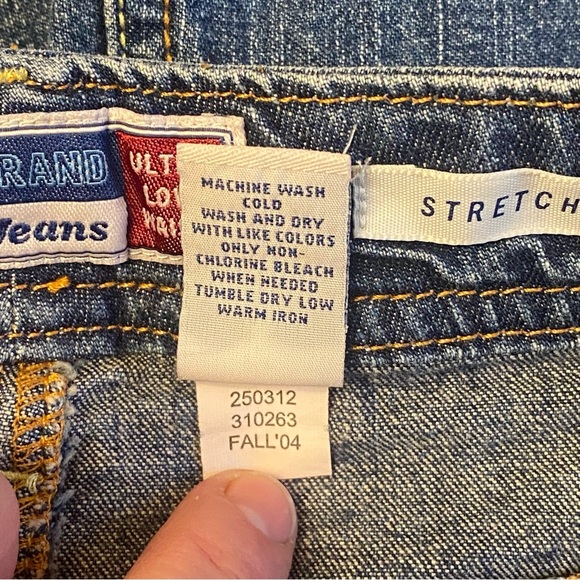 Vintage Y2K Old Navy Mini Denim Jean Skirt Ultra Low Rise SZ 4 - Picture 4 of 7